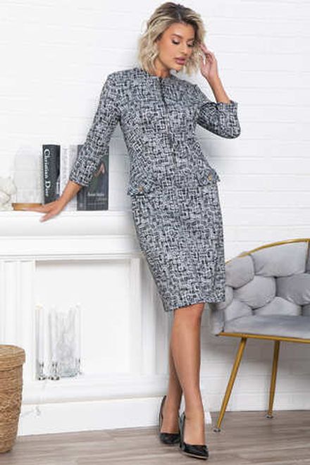 Платье Леди Мэри (черно-белое) П15047-19М LT Collection