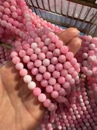 Нить бусин из тонированного кварца 8,5мм, гладкие