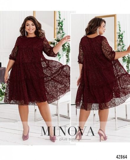 Платье 8620-бордо Minova Фото 1