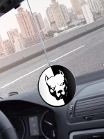 Подвеска в машину - Питбуль Инь Янь