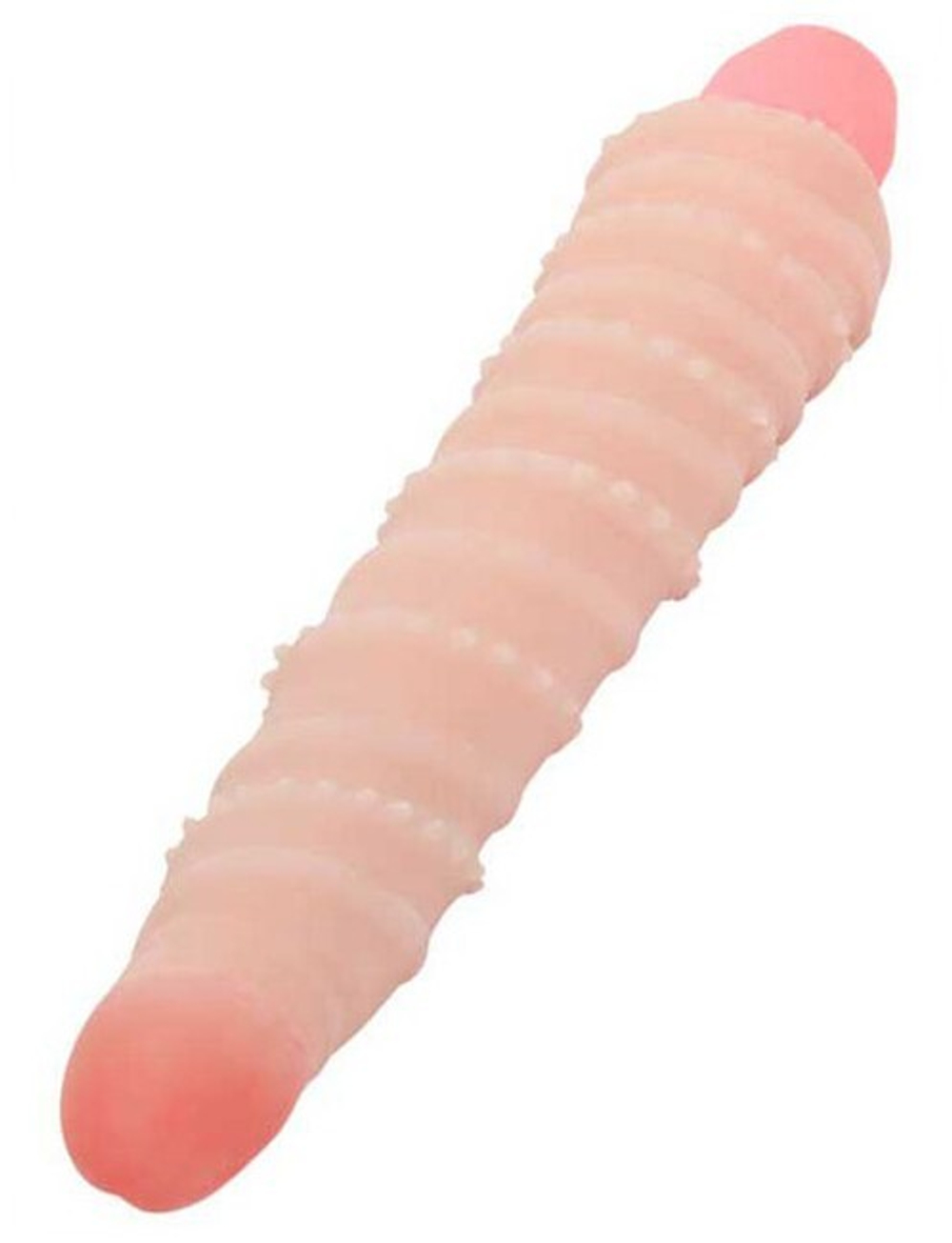 Гнущийся рельефный вибратор UltraSkin Vibro Realistic (Цвет: телесный)