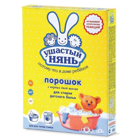 Порошок для стирки детского белья Ушастый нянь 400гр
