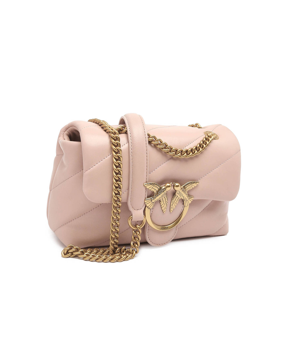 кожаная сумка через плечо love mini puff cl pltt Pinko - пудро-розовый(100039 A0F2)