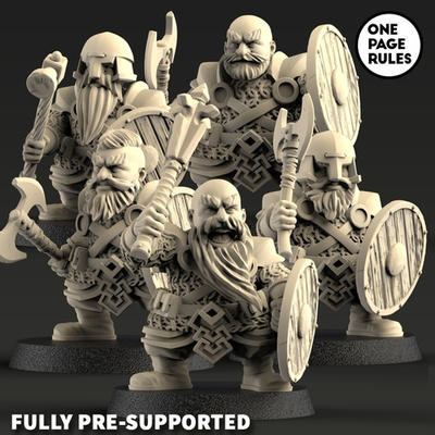Dwarfs Warriors Axes