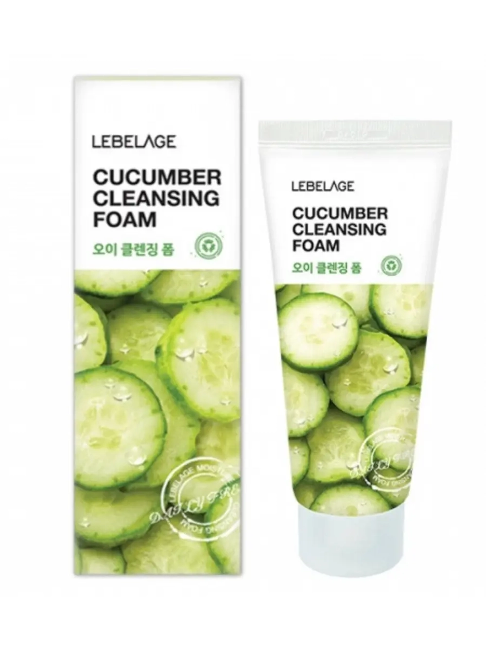 LEBELAGE - ПЕНКА ДЛЯ ЛИЦА С ЭКСТРАКТОМ ОГУРЦА CLEANSING FOAM CUCUMBER, 100 ML