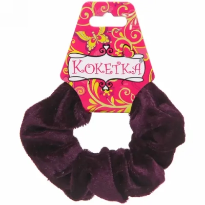 Резинка для волос 1шт «Кокетка - Бархат», цвет сливовый, d-10,5см