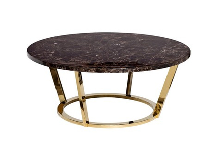Стол журнальный Garda Decor Garda Decor Темный Император (Dark Emperador) d10040,6 см