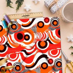 Ткань премиум шифон футуристическая иллюзия