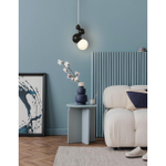 6566/1A MODERNI LN26 178 черный/белый матовый/металл/стекло Подвес E27 1*40W 220V BLASEN