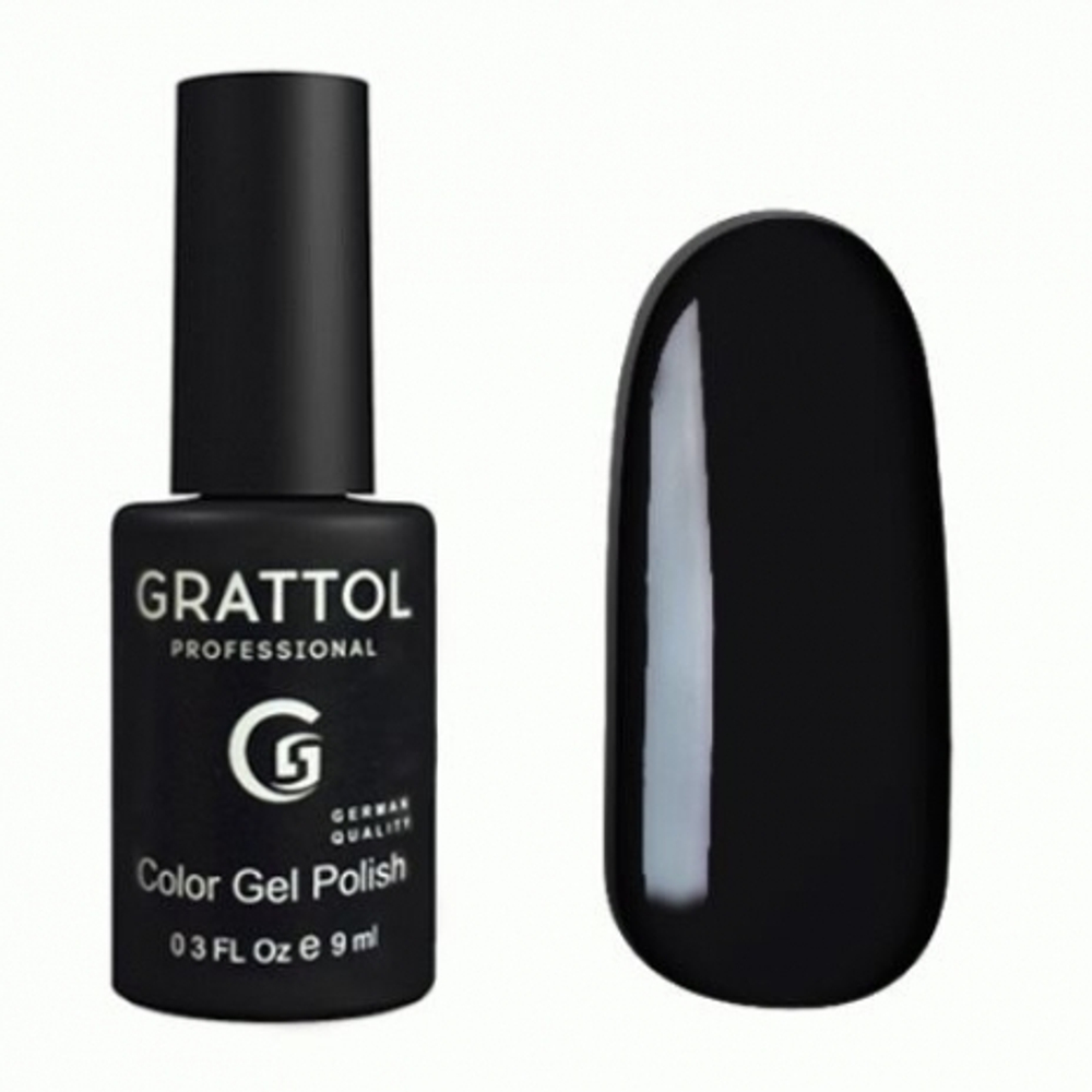 GRATTOL Гель-лак №002 (черный), 9мл