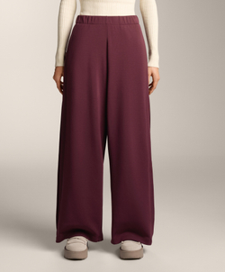 OYSHO Брюки-кокон с боковой складкой и начесом из модала, бордовый