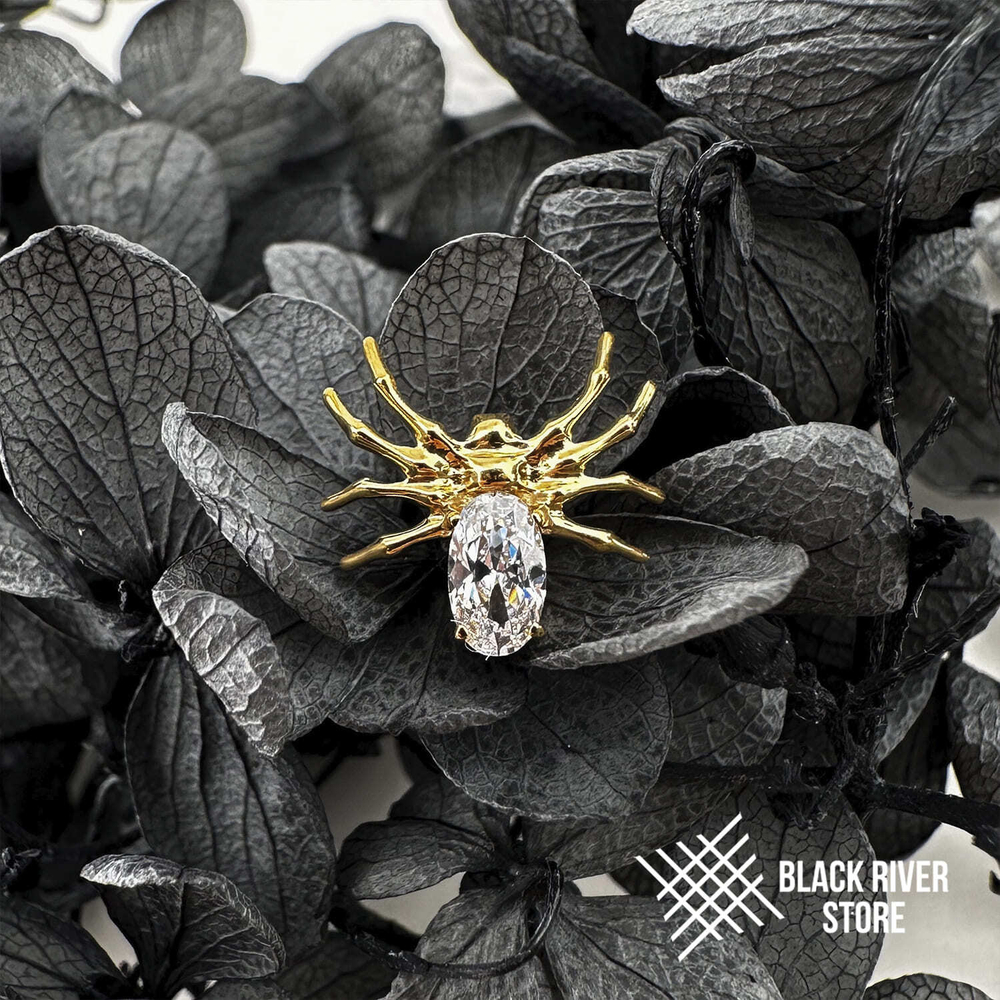 Spider Crystal PVD Yellow