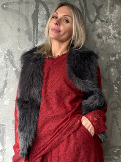 Жилет / графит  / с люрексом