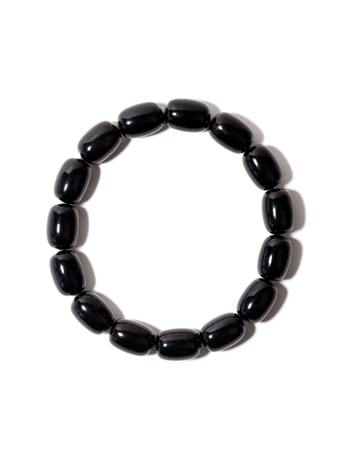 Браслет из цельного натурального камня янтаря, бочонок 12 на 9 мм