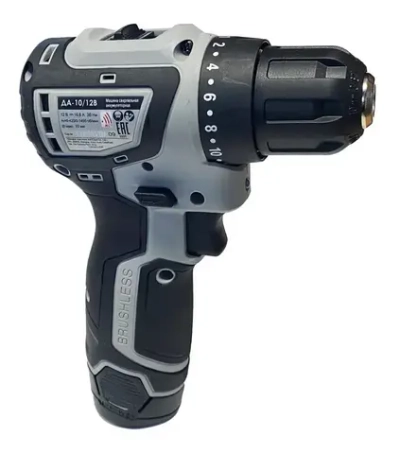 Бесщеточная аккумуляторная дрель-шуруповерт ИНТЕРСКОЛ МиниМАКС ДА-10/12В Кейс