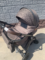 Коляска-трансформер 2в1 V9 Коричневый текстиль