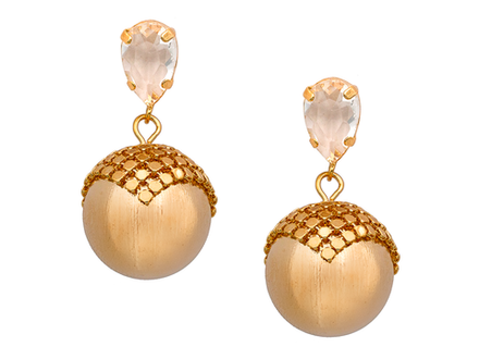 Серьги-гвоздики "Шар", 37мм