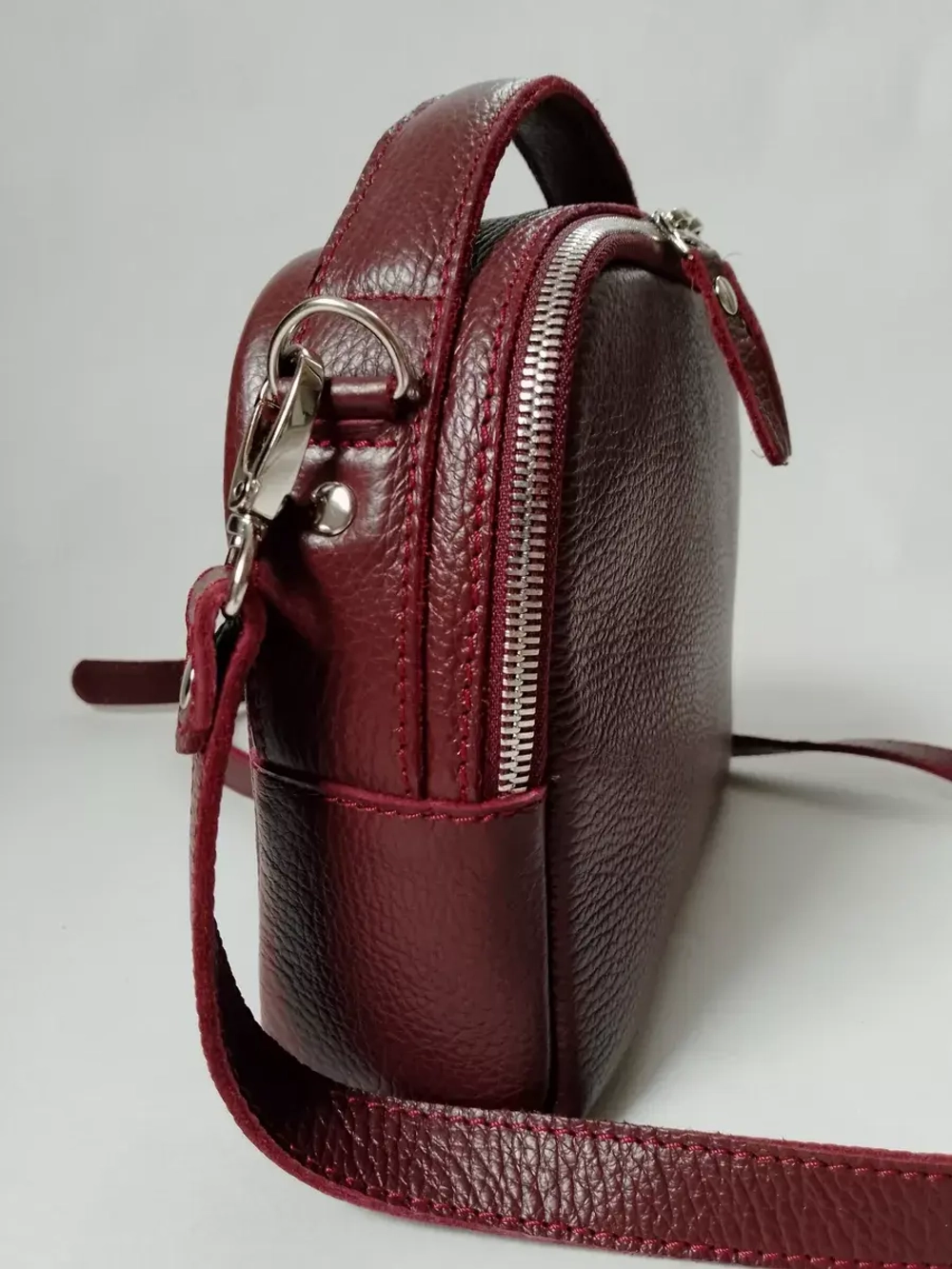 Сумка женская через плечо кросс боди натуральная кожа летняя