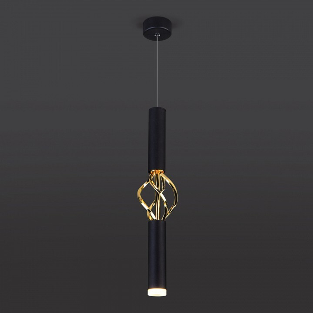 Подвесной светильник Eurosvet Lance 50191/1 LED черный/золото