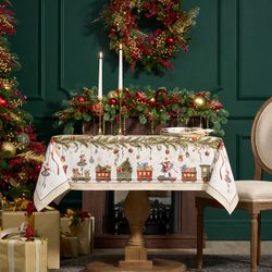 СКАТЕРТЬ "ЩЕЛКУНЧИК" 110Х140СМ ,БЕЖЕВЫЙ ,100% ХЛОПОК,ТВИЛ