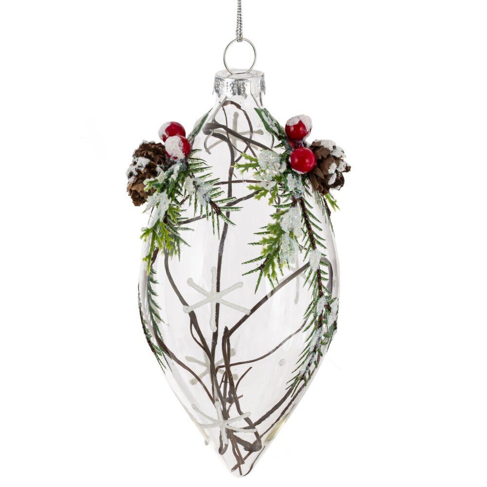 GAEM Украшение новогоднее "Капля" с декором, D 6 см, L6 W6 H12 см
