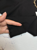 Костюмно-плательная однотонная шерсть (Marzotto, 90%шерсть/10%полиамид, Густой черный, 150, 290 гр/м2)