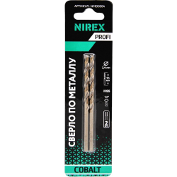 Сверло NIREX Profi по металлу Cobalt 3.4*70 мм NMD0304 (2шт в упак)