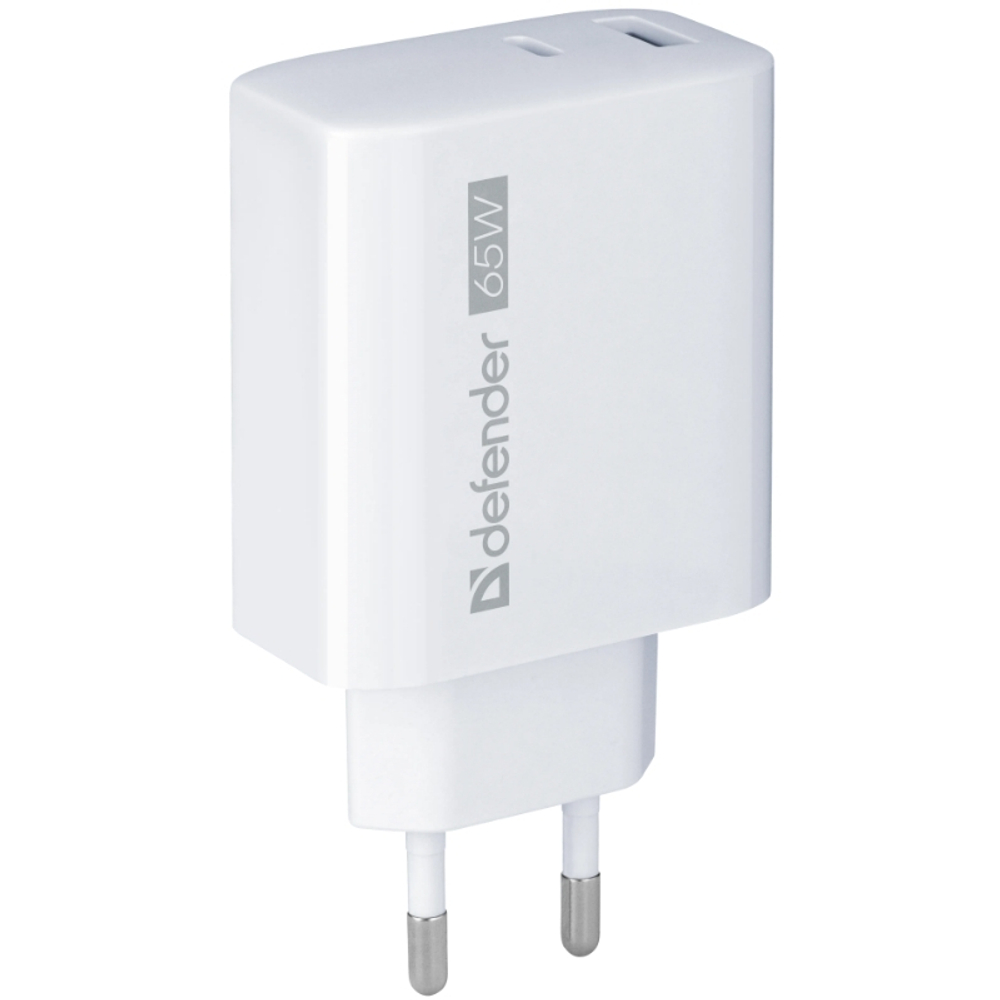 Зарядное устройство Defender UPA-165 USB-A, USB-C, 65W, белый.