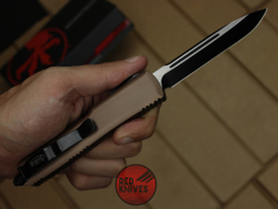 Нож Microtech Ultratech S/E - коричневая рукоять, стандартный черный клинок + запчасти RK-370