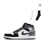 Jordan 1 Mid Black White Iron Grey