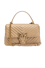 LADY LOVE BAG PUFF CHEVRON – sand-antique gold