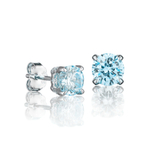 Серьги пусеты Embrasse Aquamarine 8 мм