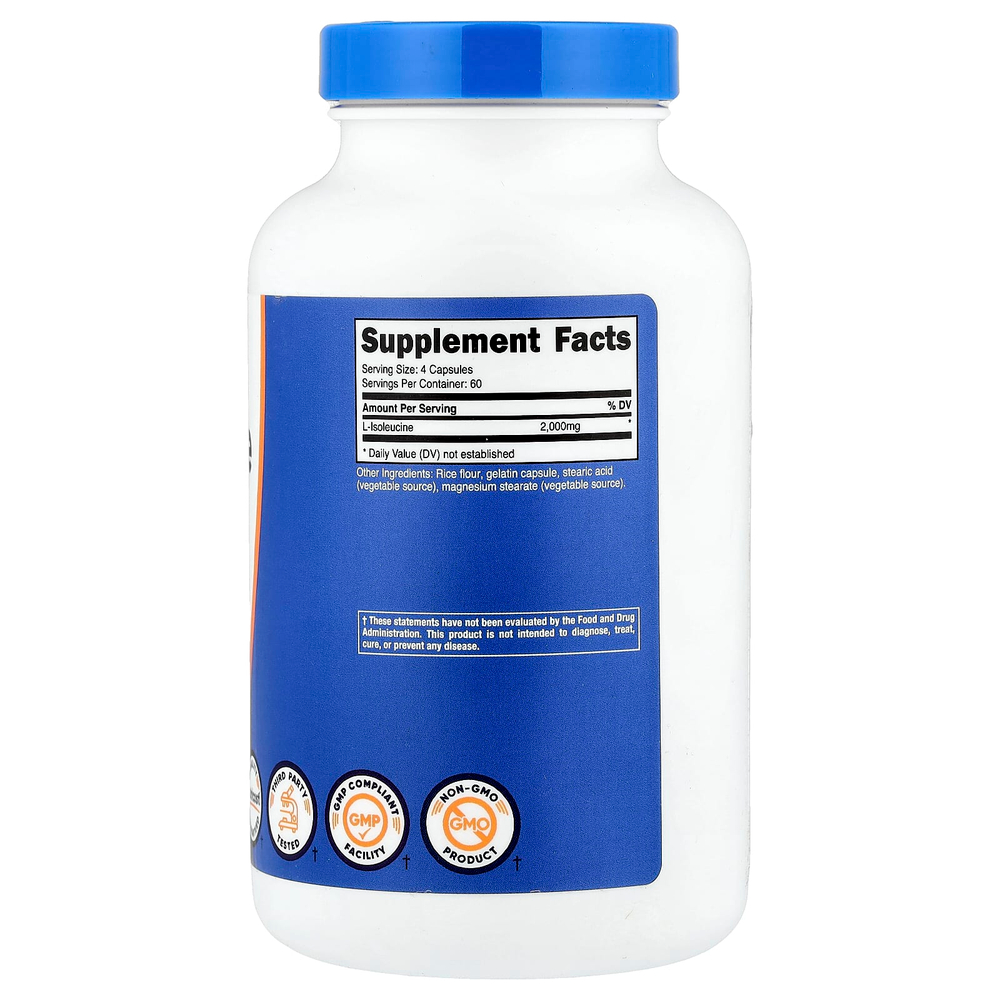 Nutricost, L-изолейцин, 240 капсул (500 мг в 1 капсуле)
