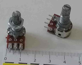 Резистор 3+3 стерео WH120-2 D12 L=15mm В100К (S0243)