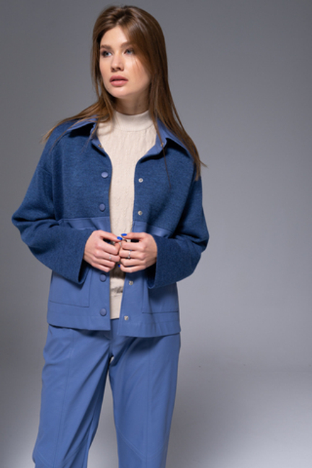 Жакет из шерсти мериноса со вставками