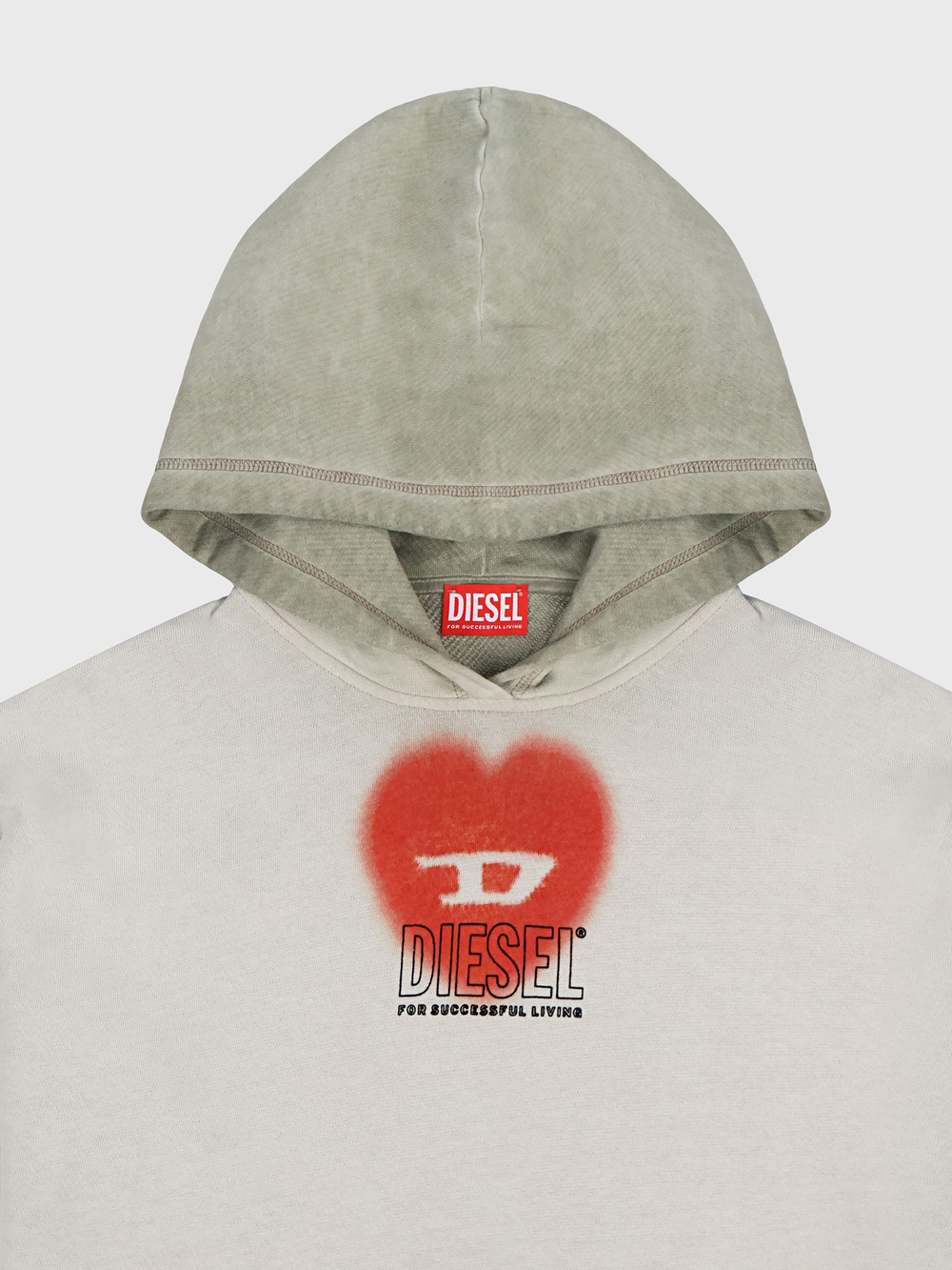 Худи Diesel S-BOXT-HOOD-N10 Gray / Green