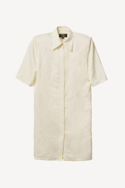 ZARA X WILLY CHAVARRIA ПЛАТЬЕ-РУБАШКА, ЭКРЮ