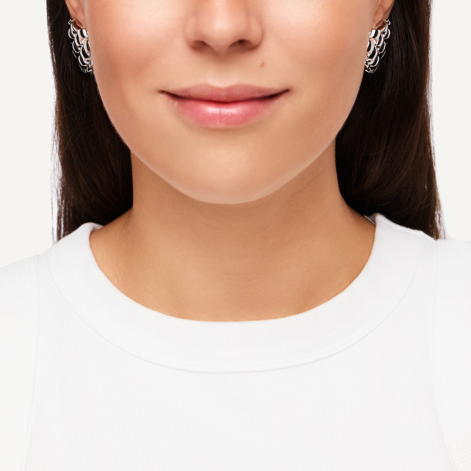 Клипсы Stitched Heart Earrings