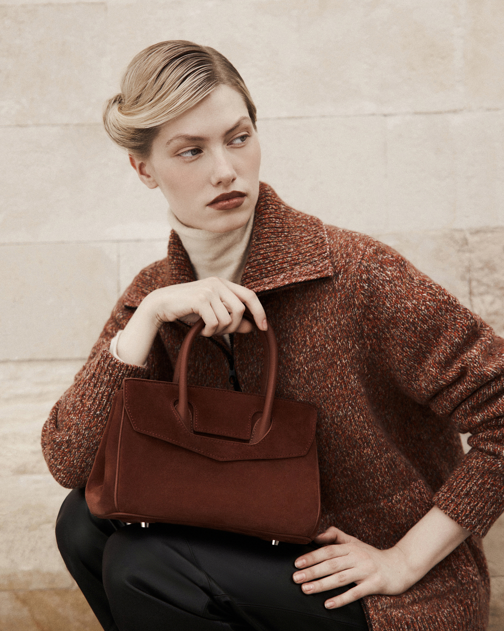 Сумка JECKY S замша терракотового цвета