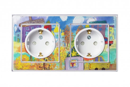 Розетка 1-м СП AtlasDesign Art 16А IP20 с заземл. защ. шторки механизм бел. SE ATN200145