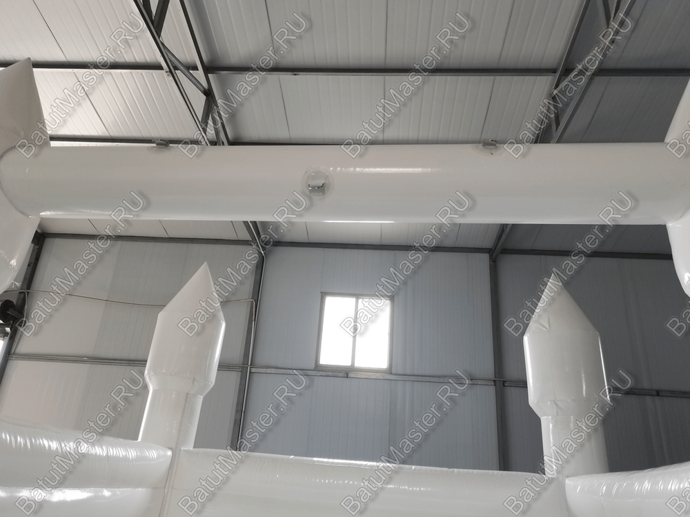 Белоснежный надувной батут - фотозона и реквизит для свадебных торжеств и праздников, 4*4*2,75 м