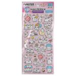 Наклейки гелевые "Зверяшки-обаяшки", 17,5х9 см, ассорти 12 видов, FUNSTER (ФАНСТЕР), 666085