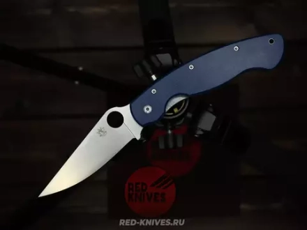 (Реплика Spyderco Military) Складной нож Steelclaw Боец-3 , синяя рукоять - сталь D2