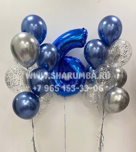 Композиция "Синий в серебре"