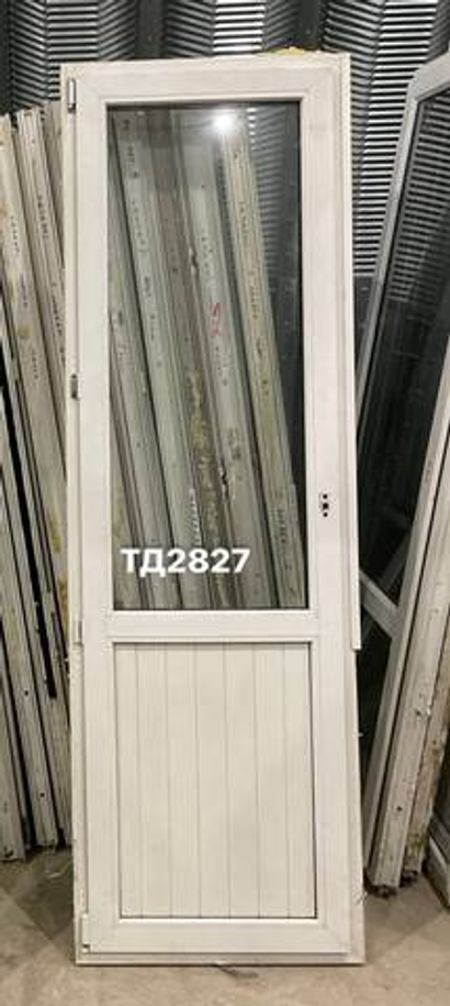 Дверь балконная пластиковая Б/У 219(в) х 69(ш)