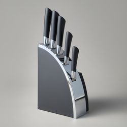 НАБОР НОЖЕЙ AGNESS НА ПЛАСТИКОВОЙ ПОДСТАВКЕ, 6 ПРЕДМЕТОВ