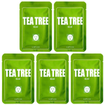 Lapcos, Набор тканевых масок Tea Tree Relief, 5 шт., По 25 мл (0,84 жидк. унц.)
