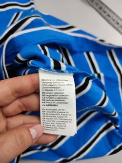 Платье Oodji синее в полоску 44 размер