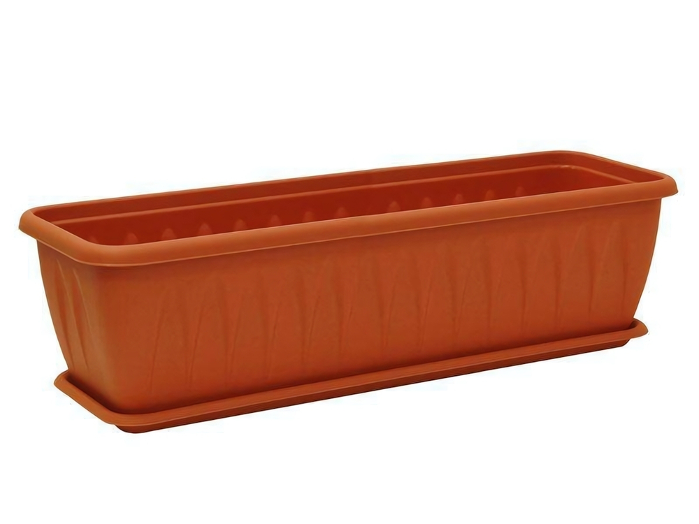 Ящик балконный Алиция 800мм с поддоном (терракот)