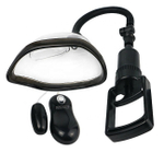 Вакуумная помпа вагинальная с вибрацией Tracker Vaginal Vacuum Pump (Цвет: прозрачный с черным)